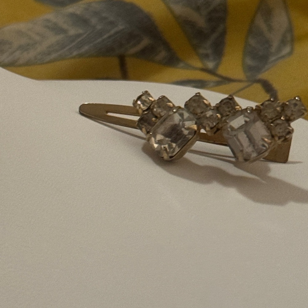 Crystal Accent Gold-Tone Hair Clip - Women Accessories